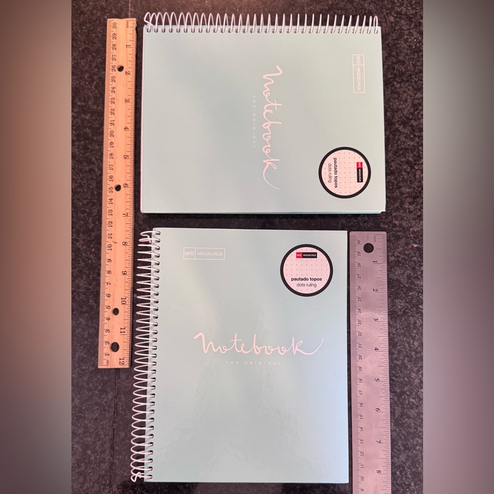 BRAND NEW Set of 2 Sky Blue (Freedom) A5 Miquelrius Dotted Notebooks